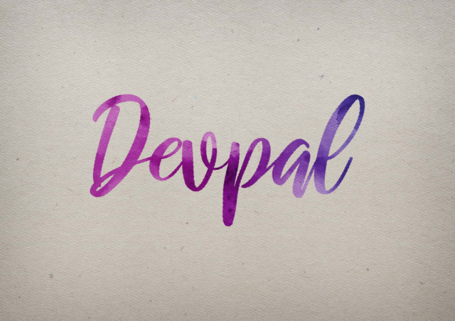 Free photo of Devpal Watercolor Name DP