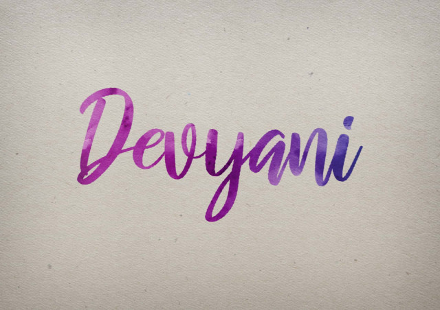 Free photo of Devyani Watercolor Name DP