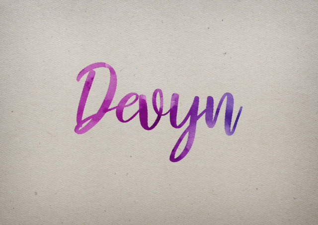 Free photo of Devyn Watercolor Name DP