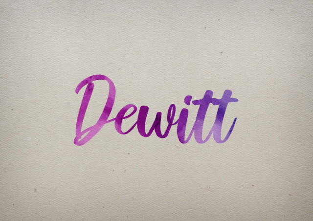 Free photo of Dewitt Watercolor Name DP