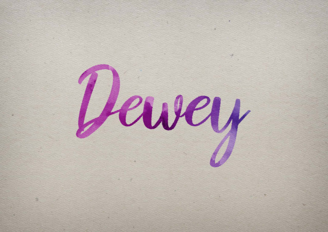 Free photo of Dewey Watercolor Name DP