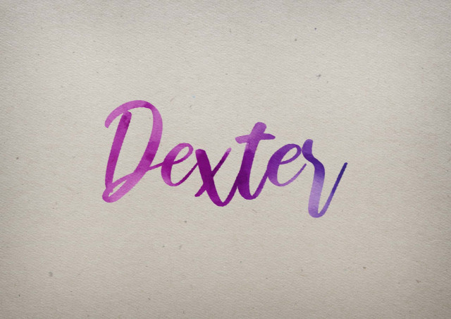 Free photo of Dexter Watercolor Name DP