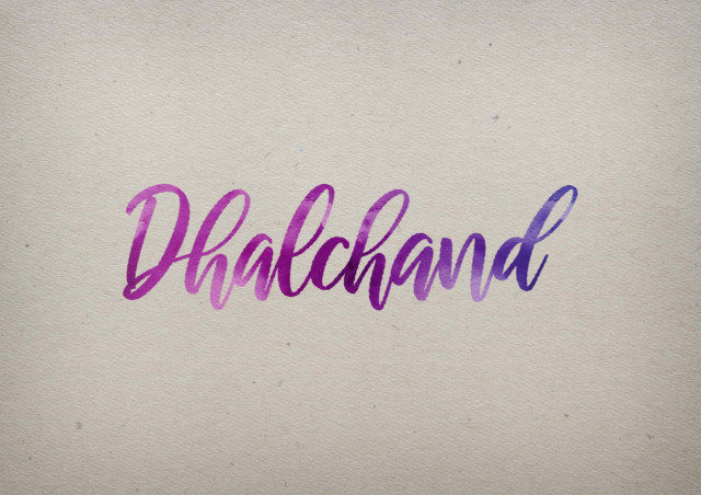 Free photo of Dhalchand Watercolor Name DP