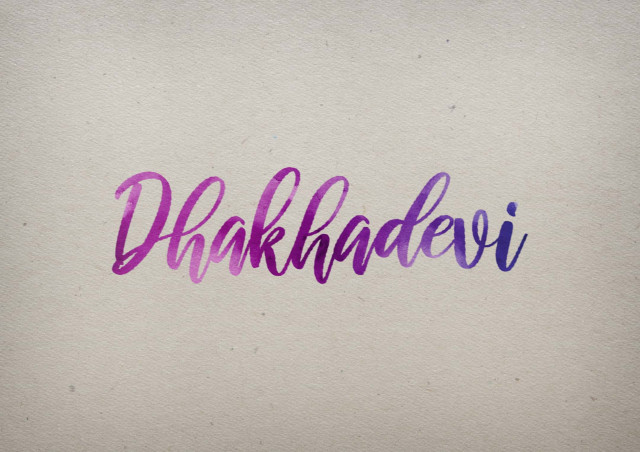 Free photo of Dhakhadevi Watercolor Name DP