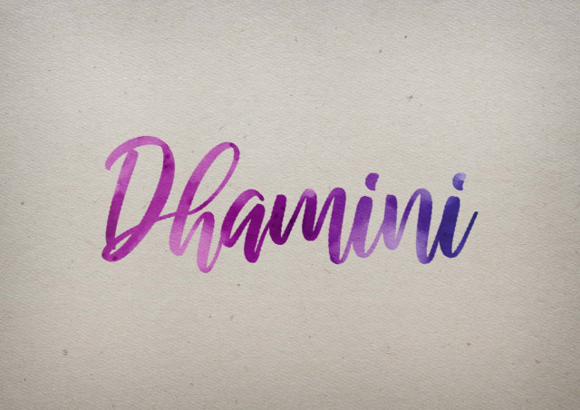 Free photo of Dhamini Watercolor Name DP