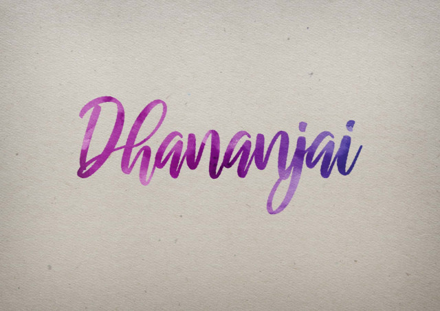 Free photo of Dhananjai Watercolor Name DP