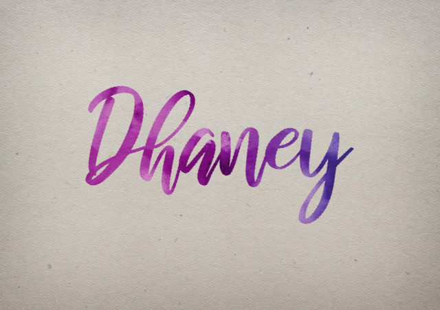 Free photo of Dhaney Watercolor Name DP