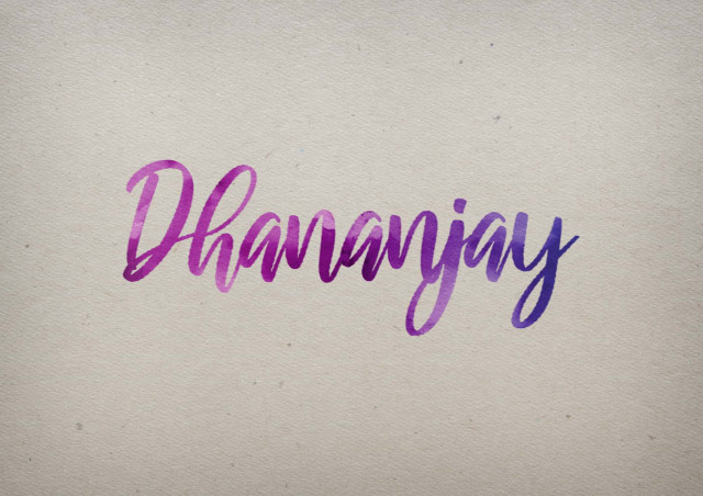 Free photo of Dhananjay Watercolor Name DP