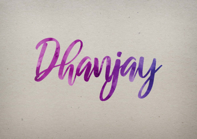 Free photo of Dhanjay Watercolor Name DP