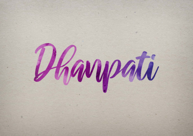 Free photo of Dhanpati Watercolor Name DP