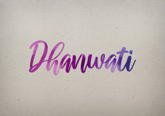 Free photo of Dhanwati Watercolor Name DP