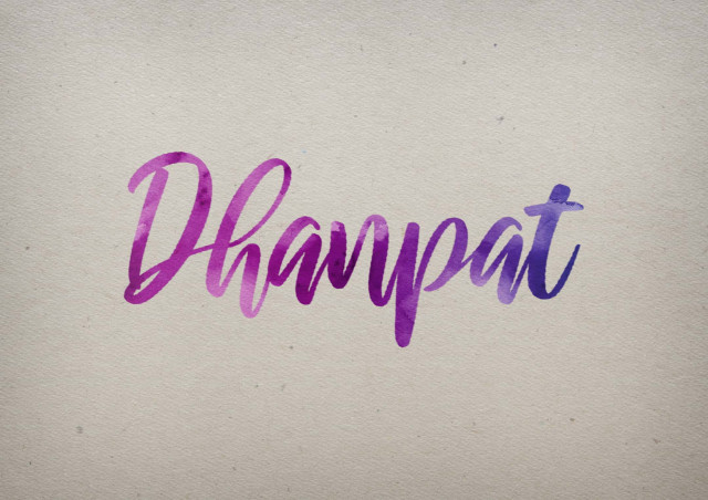 Free photo of Dhanpat Watercolor Name DP