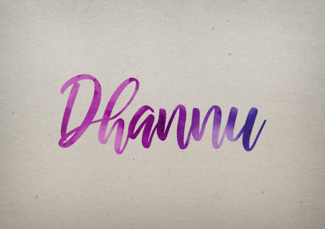 Free photo of Dhannu Watercolor Name DP