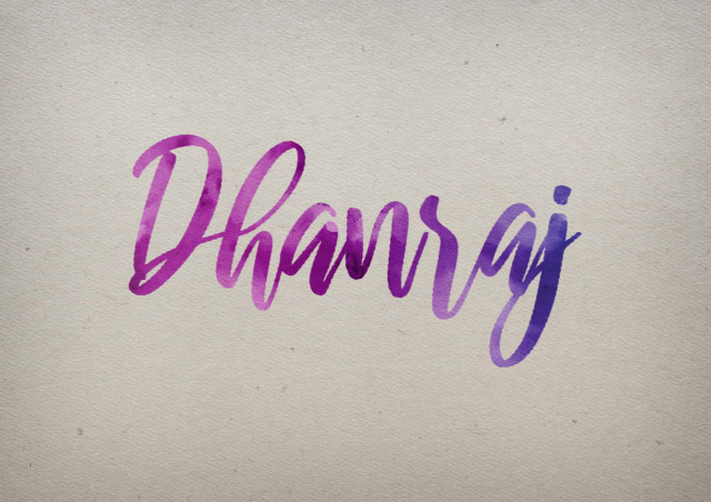 Free photo of Dhanraj Watercolor Name DP