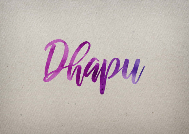 Free photo of Dhapu Watercolor Name DP