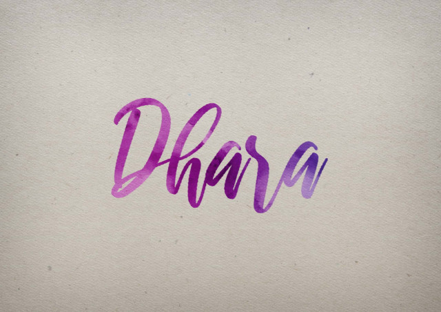 Free photo of Dhara Watercolor Name DP