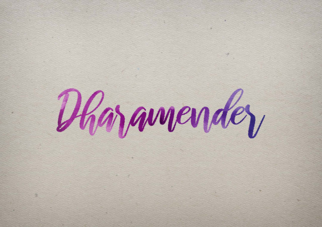 Free photo of Dharamender Watercolor Name DP