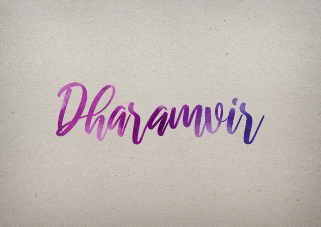 Free photo of Dharamvir Watercolor Name DP