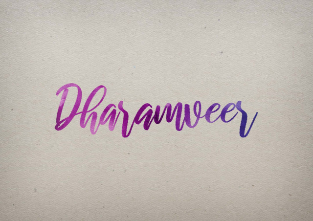 Free photo of Dharamveer Watercolor Name DP