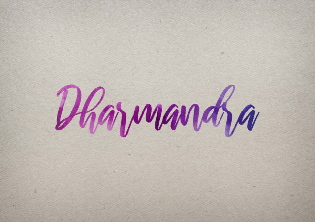 Free photo of Dharmandra Watercolor Name DP