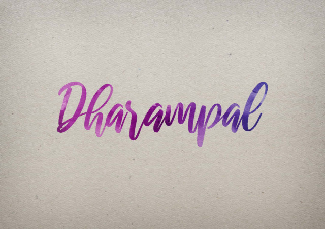 Free photo of Dharampal Watercolor Name DP