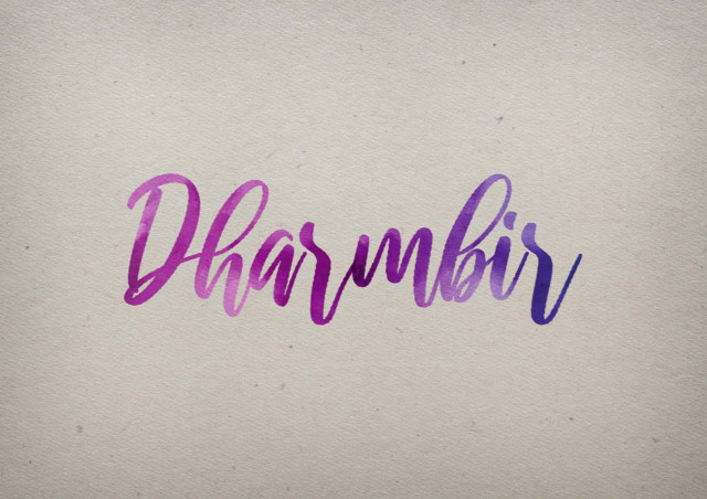 Free photo of Dharmbir Watercolor Name DP