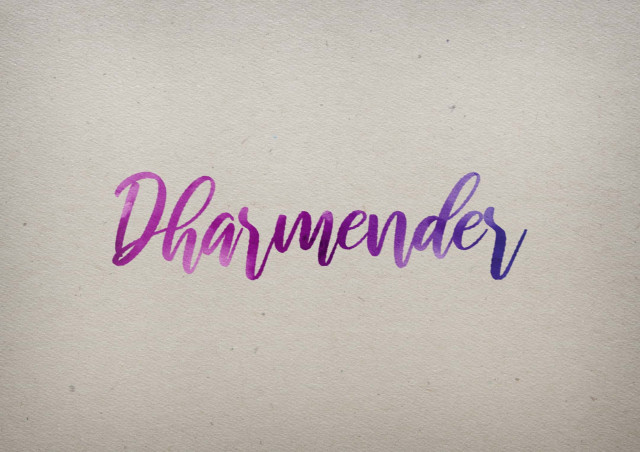 Free photo of Dharmender Watercolor Name DP
