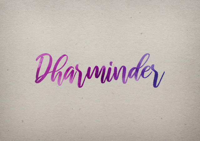 Free photo of Dharminder Watercolor Name DP