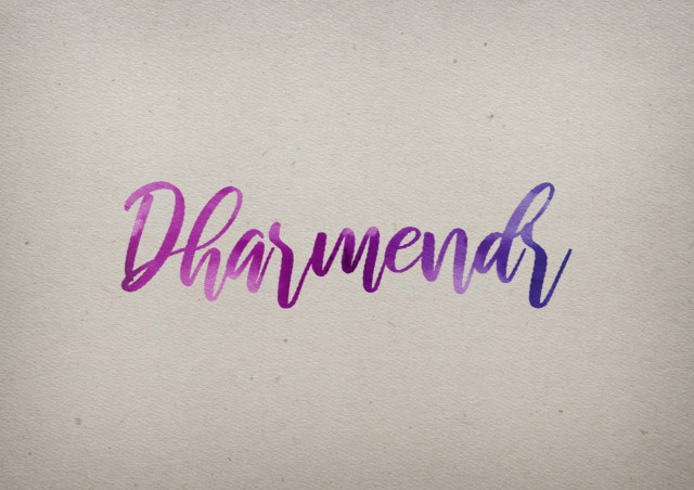 Free photo of Dharmendr Watercolor Name DP