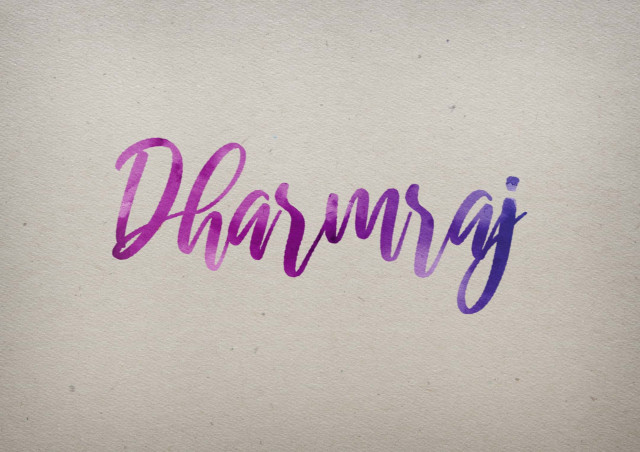 Free photo of Dharmraj Watercolor Name DP