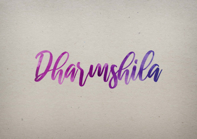 Free photo of Dharmshila Watercolor Name DP