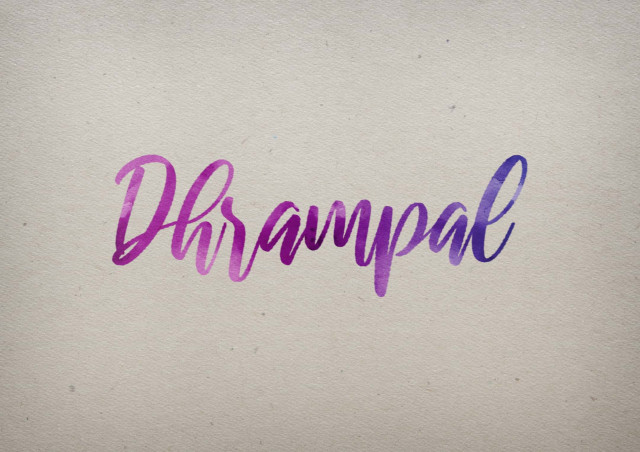 Free photo of Dhrampal Watercolor Name DP