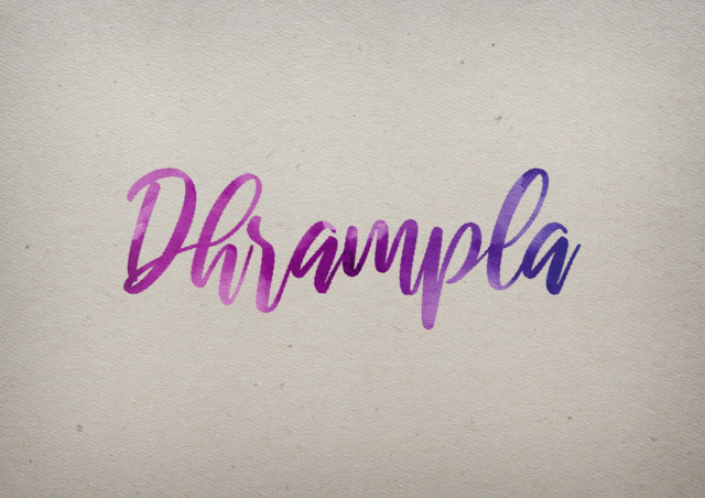 Free photo of Dhrampla Watercolor Name DP