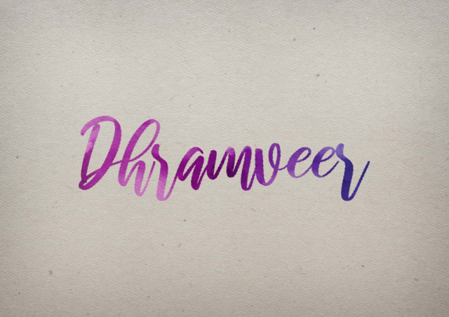 Free photo of Dhramveer Watercolor Name DP