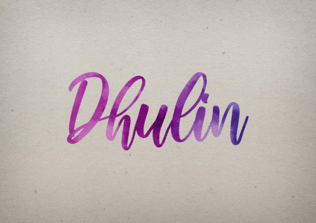 Free photo of Dhulin Watercolor Name DP