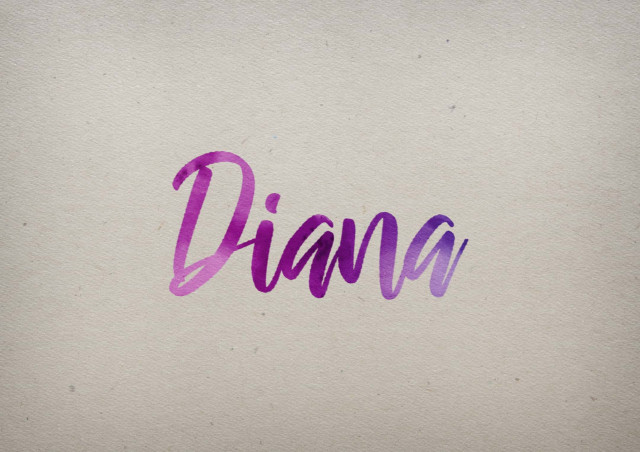 Free photo of Diana Watercolor Name DP