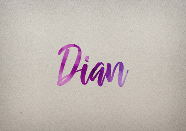 Free photo of Dian Watercolor Name DP