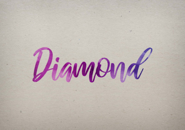 Free photo of Diamond Watercolor Name DP