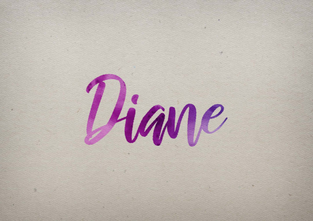Free photo of Diane Watercolor Name DP