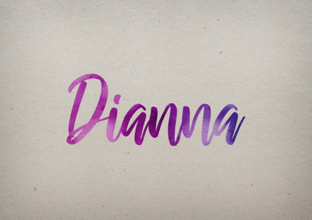 Free photo of Dianna Watercolor Name DP