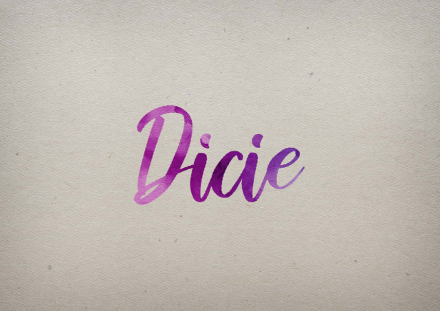 Free photo of Dicie Watercolor Name DP