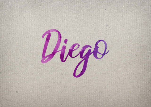 Free photo of Diego Watercolor Name DP