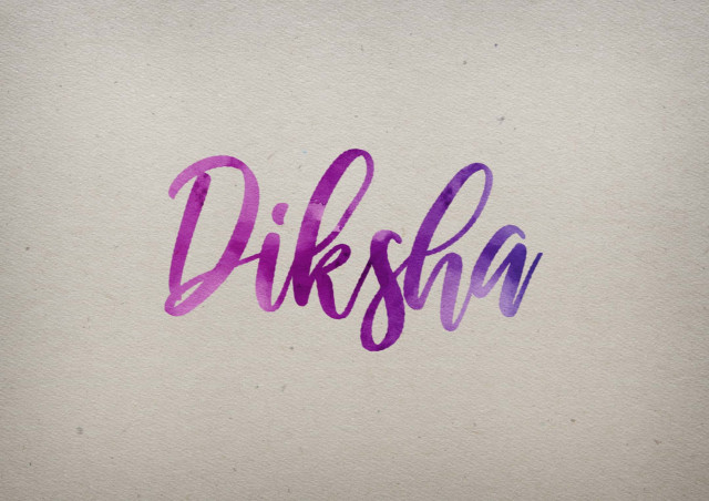 Free photo of Diksha Watercolor Name DP