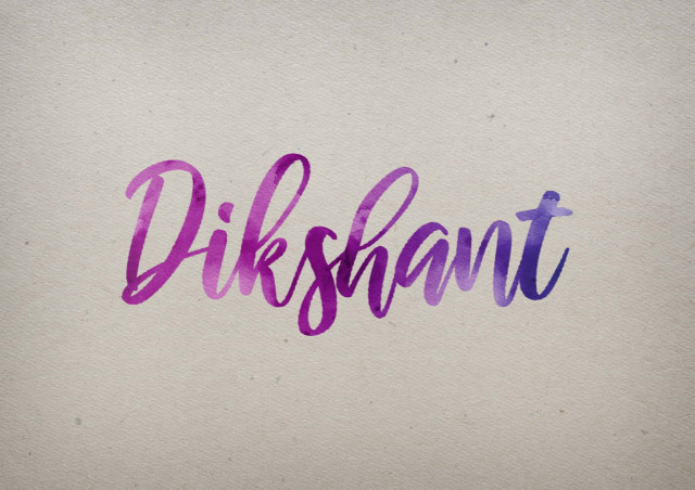 Free photo of Dikshant Watercolor Name DP