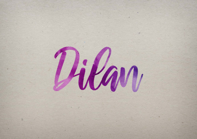 Free photo of Dilan Watercolor Name DP