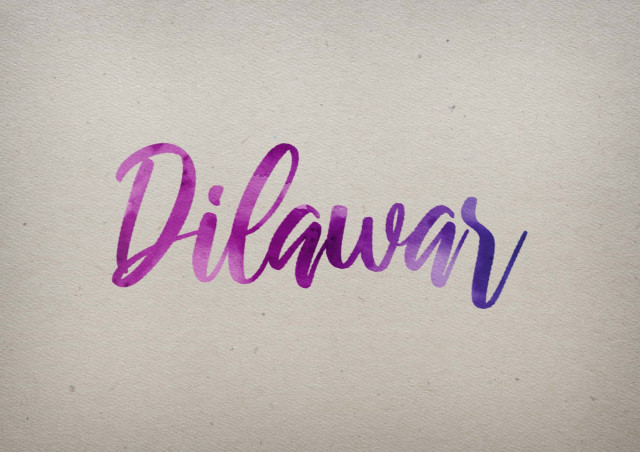 Free photo of Dilawar Watercolor Name DP