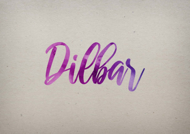 Free photo of Dilbar Watercolor Name DP