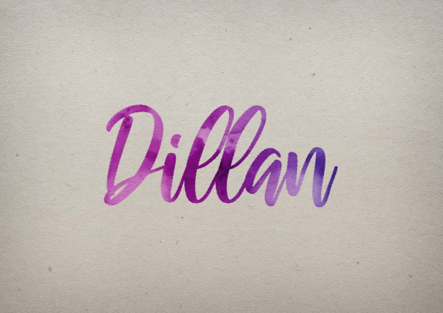 Free photo of Dillan Watercolor Name DP