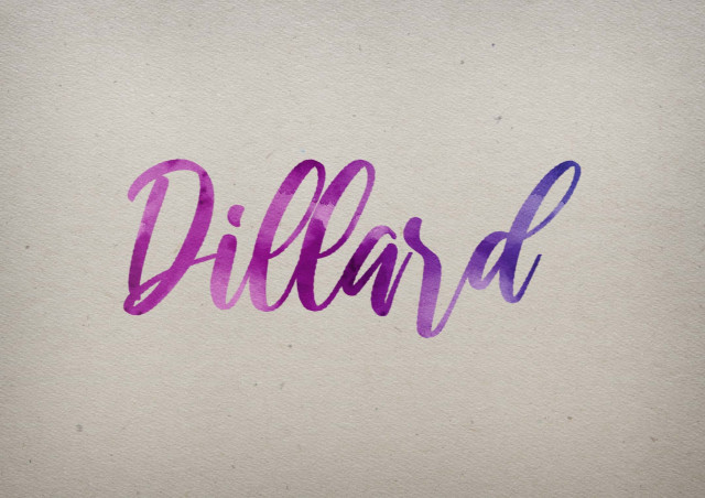 Free photo of Dillard Watercolor Name DP