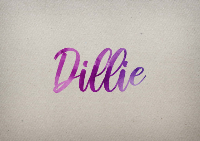 Free photo of Dillie Watercolor Name DP